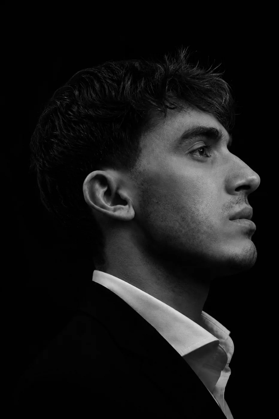 Profile portrait of Rodrigo, Flank's founder, looking to the right
